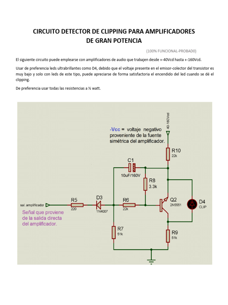 Circuito Detector de Clipping para Amplificadores de Gran Potencia ...