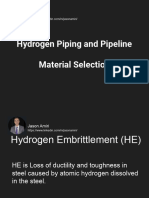 Hydrogen Piping Pipeline Material Selection