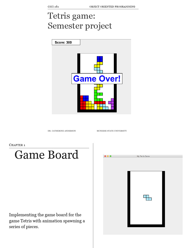 Tetris Game Implementation Guide | PDF | Menu (Computing) | Method ...