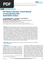 PDF Malware Detection Toward Machine Learning Modeling With Explainability Analysis