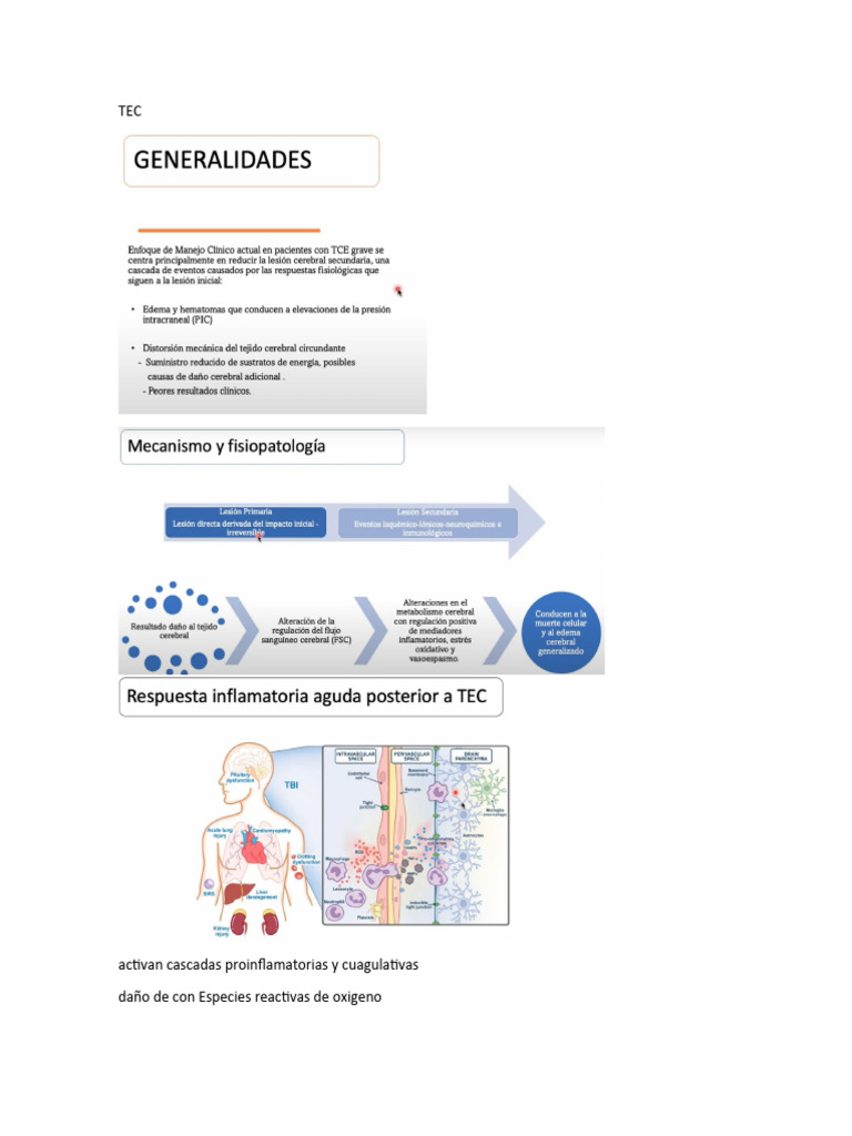 Manejo del TEC y Complicaciones Neurológicas | PDF