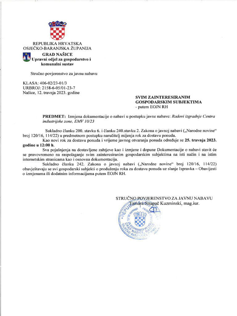 Izmjena DONa - Produljenje Roka II. | PDF