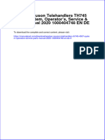 Wacker Neuson Telehandlers Th745 4507 System Operators Service Parts Manual 2020 1000404748 en de FR