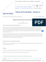 Termo de Uso e Política de Privacidade - Versão 1.1 (28!10!2021) - Governo Digital