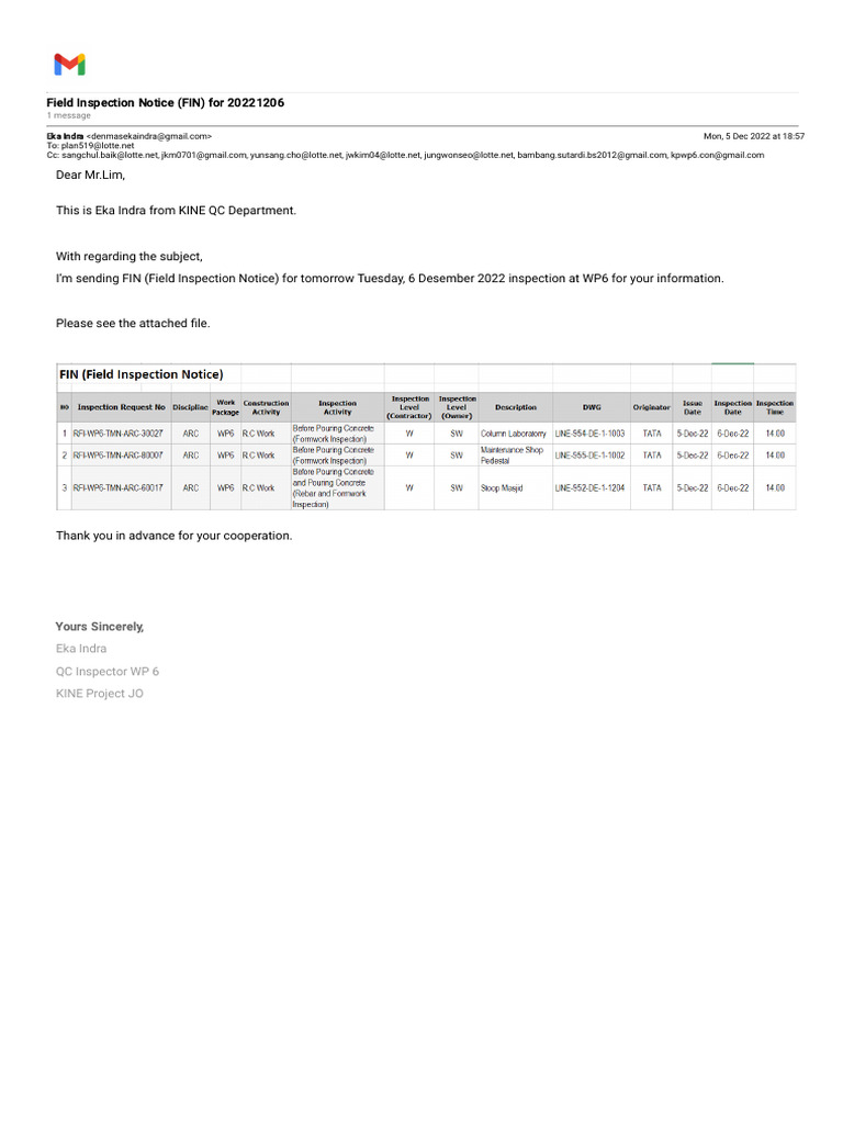 Gmail Field Inspection Notice (FIN) For 20221206 PDF