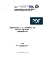 Protocolo para La Terapia de Sustitucion Renal en Hemodialisis