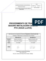 P-CP-13 Procedimiento de Trabajo Seguro Instalación Cañería de PVC (Agua Lluvia)