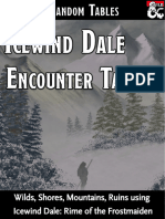 Icewind Dale Encounter Tables Random Encounters