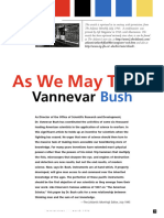 As We May Think Vannesvar Bush