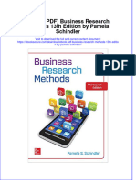 Ebook PDF Business Research Methods 13th Edition by Pamela Schindler