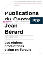 Publications Du Centre Jean Bérard: Les Régions Productrices D'alun en Turquie