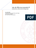 Guía Docente de Microeconomía II: Grado en Administración y Dirección de Empresas