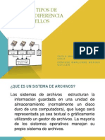 Sistema y Tipos de Archivos y Diferencia Entre