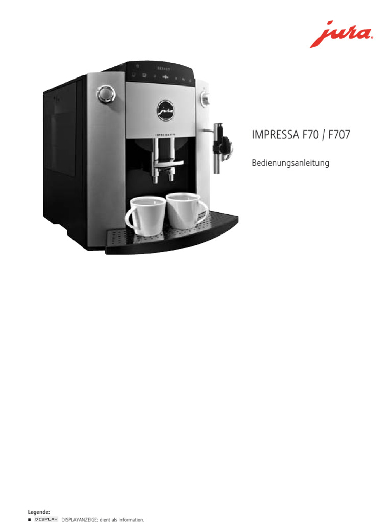 Manual Jura Impressa f70 PDF