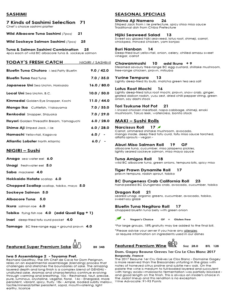 Dine-In+Menu+12 16 2023 | PDF