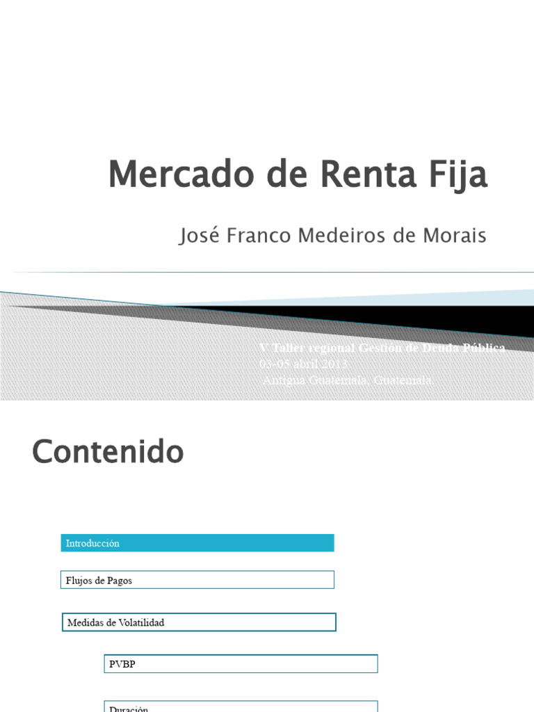 3 - Mercado de Renta Fija | PDF | Renta Fija | Deuda gubernamental