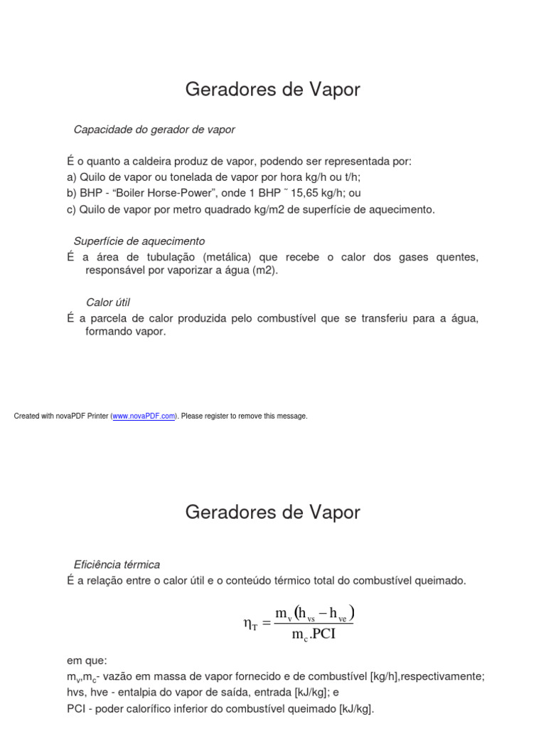 Geradores De Vapor Download Gr tis PDF Caldeira Calor