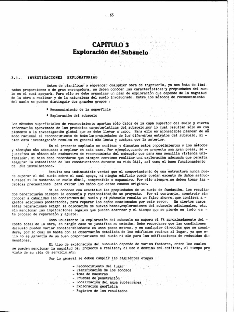Investigacion Del Subsuelo Pdf