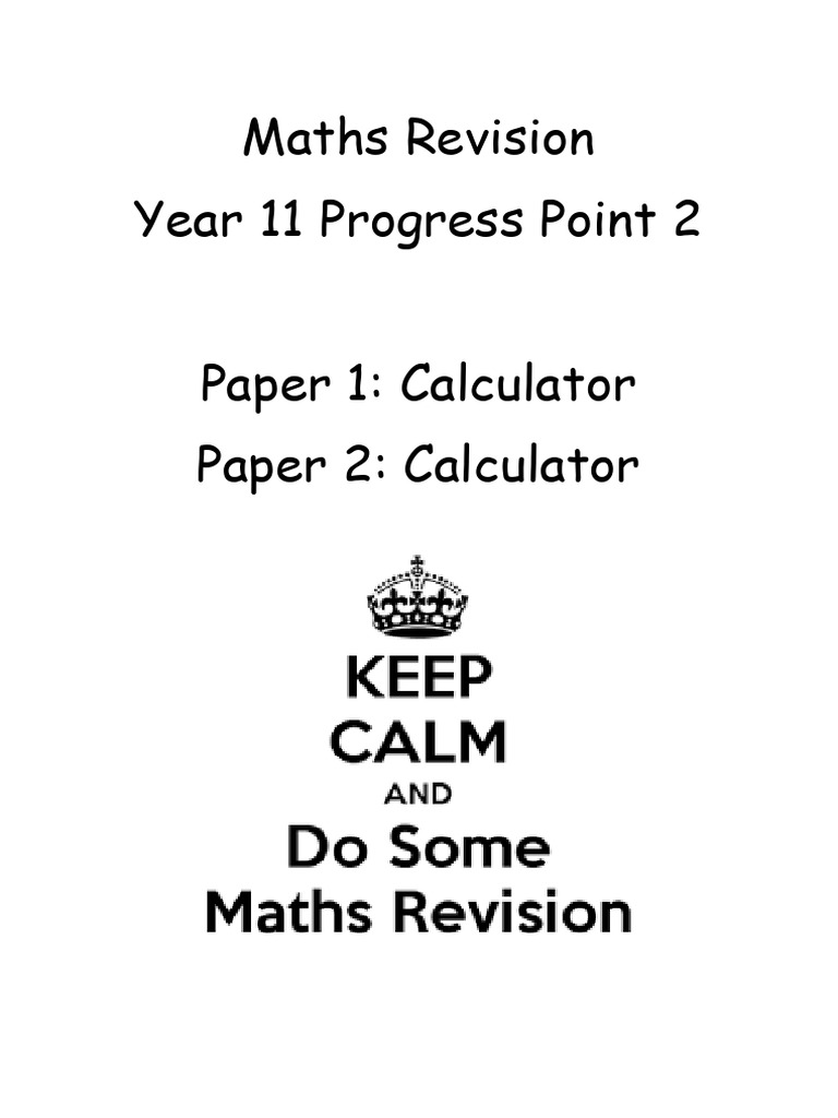 Year 11 Maths Revision Guide | PDF | Trigonometry | Mathematics