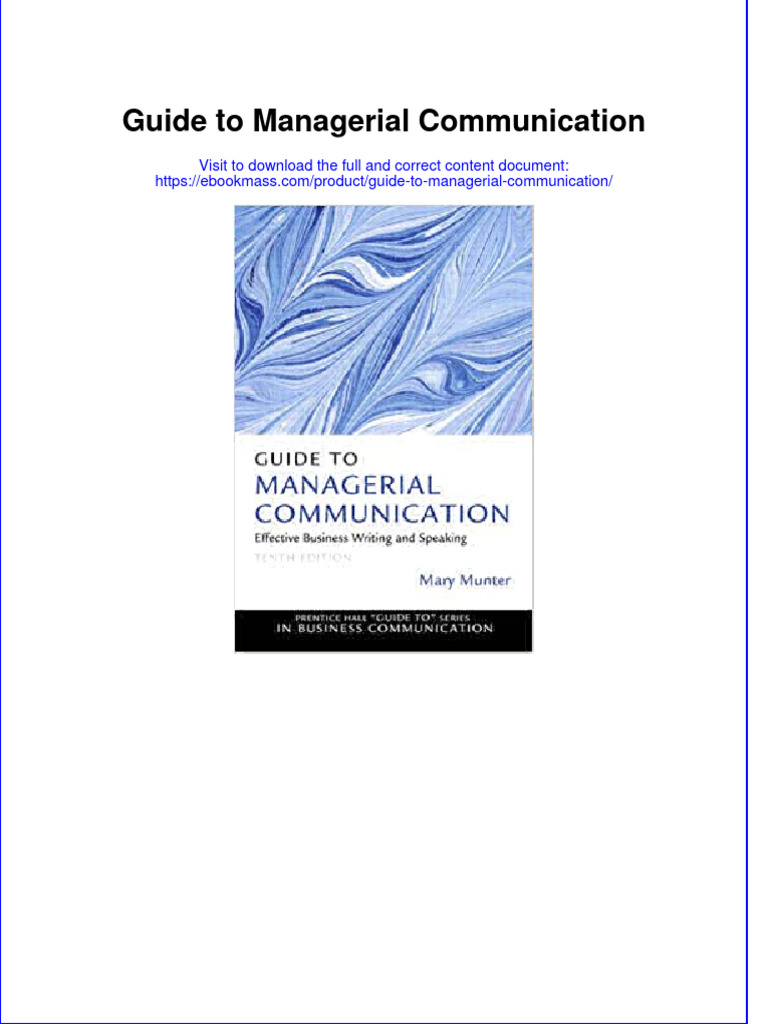Guide To Managerial Communication – EVOULZ