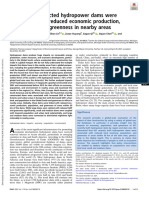 2022 (Fan Et Al) Recently Constructed Hydropower Dams Were Associated With Reduced Economic Production, Population, and Greenness in Nearby Areas