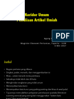 2 Koridor Penulisan Artikel Ilmiah