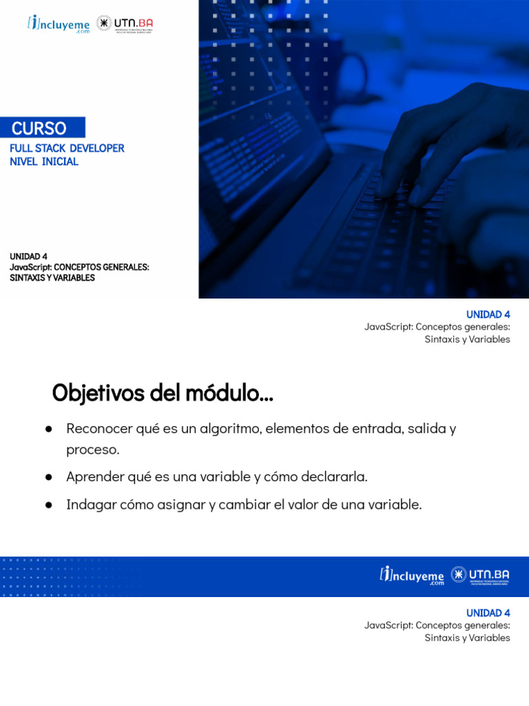 4 Javascript Conceptos Generales Sintaxis y Variables | PDF | Script ...