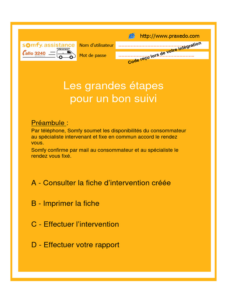 Guide outil praxedo somfy assistance pdf