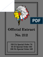 158th Field Artillery Official Extract No. 212