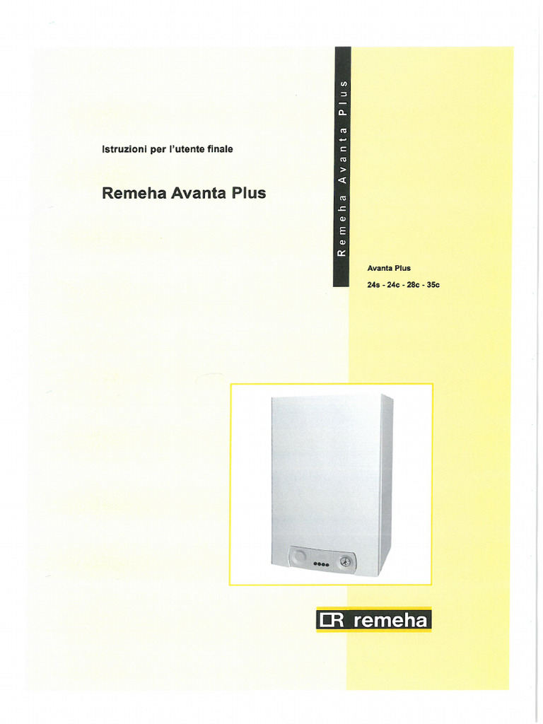 Manuale Utente Remeha Avanta Plus PDF
