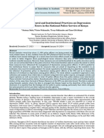 Influence of Structural and Institutional Practices On Depression Among Police Officers in The National Police Service of Kenya