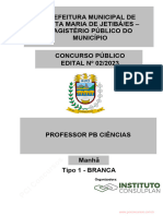 2023 Professor - PB - Ciencias - Prova Consulplan
