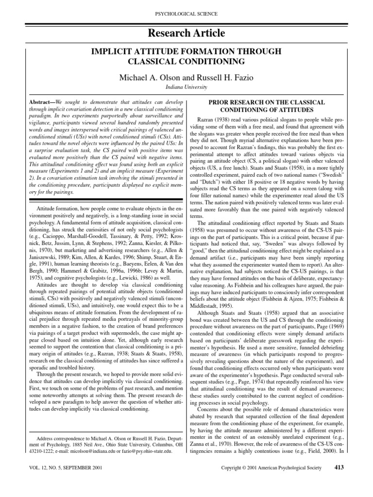 Olson 2001 | PDF