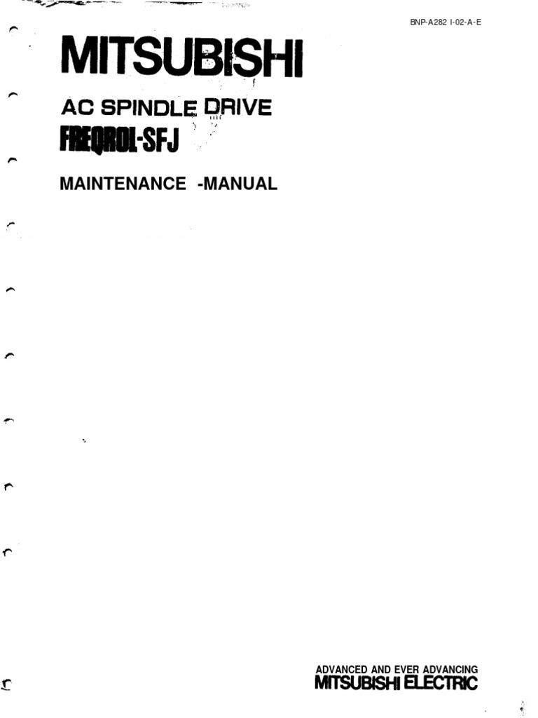 FR-SFJ Series Spindle Drive Manual | PDF
