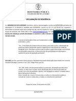 Declaração de Residencia (Própria)