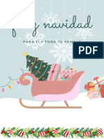 Tarjeta Vertical Feliz Navidad Moderna Navideña Azul Turquesa