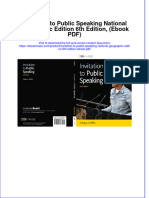 Dwnload full Invitation to Public Speaking National Geographic Edition 6th Edition eBook PDF pdf