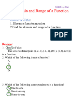 Domain and Range of A Function 1