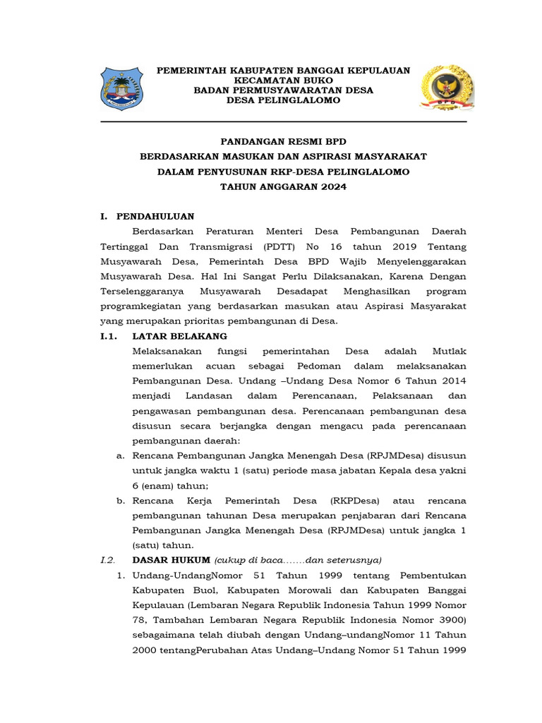Pandangan Resmi Bpd Pdf