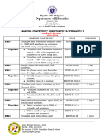 Q1 MATHEMATICS2 Learning Competency Directory - Unpacked