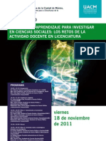 Primer Foro Enseñanza y aprendizaje para investigar 18 nov 2011 Centro Vlady