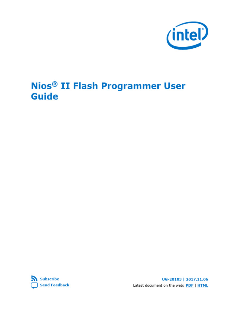Ug Nios2 Flash Programmer | PDF