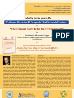 Sengupta Memorial Lecture Prof. Thomas Pogge
