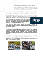 Diagnostico de La Condicion Ambiental en El Ecuador