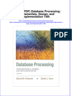 Full Download Original PDF Database Processing Fundamentals Design and Implementation 14th PDF