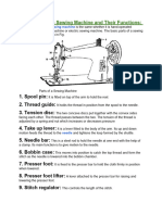 Basic Parts of A Sewing Machine and Their Functions