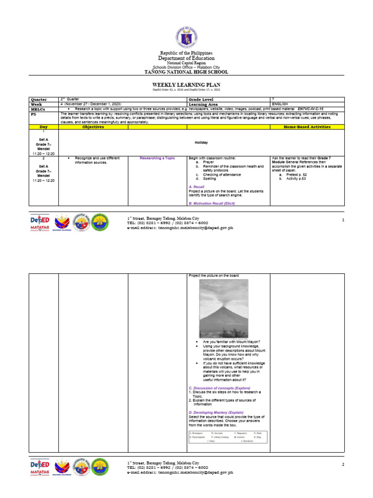 Department of Education: Republic of The Philippines | PDF