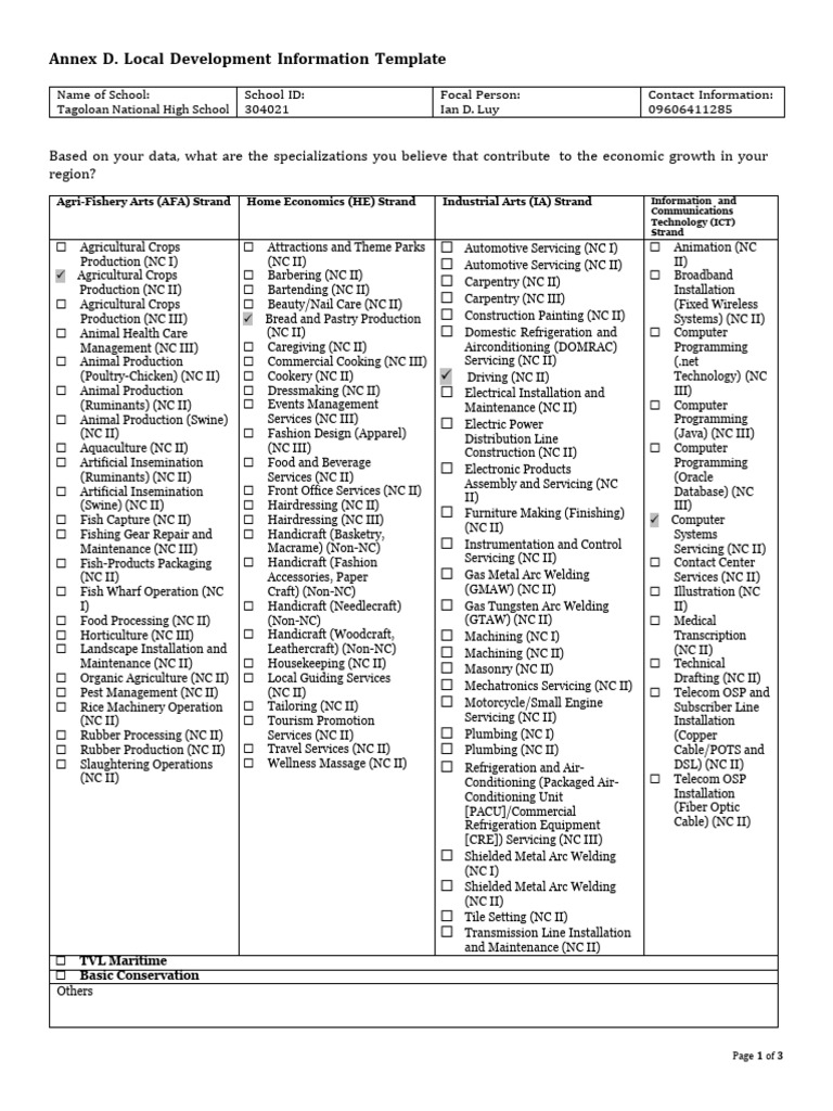 Annex D. Local Development Template - 02.10.23 | PDF