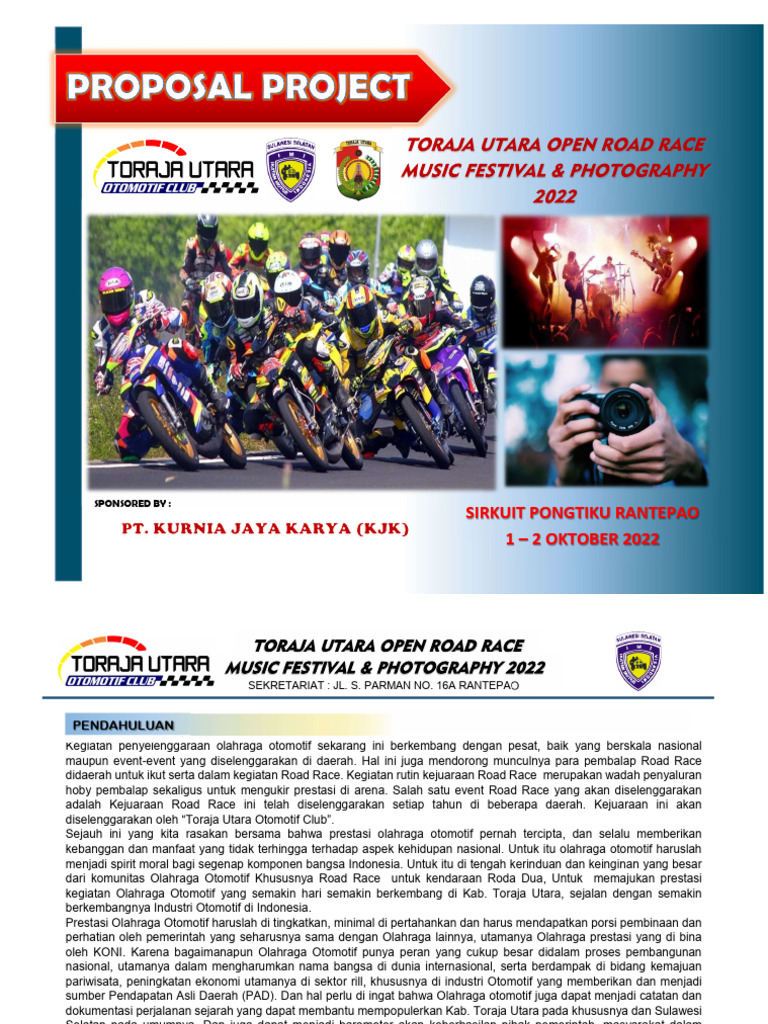Proposal Road Race 2022 | PDF