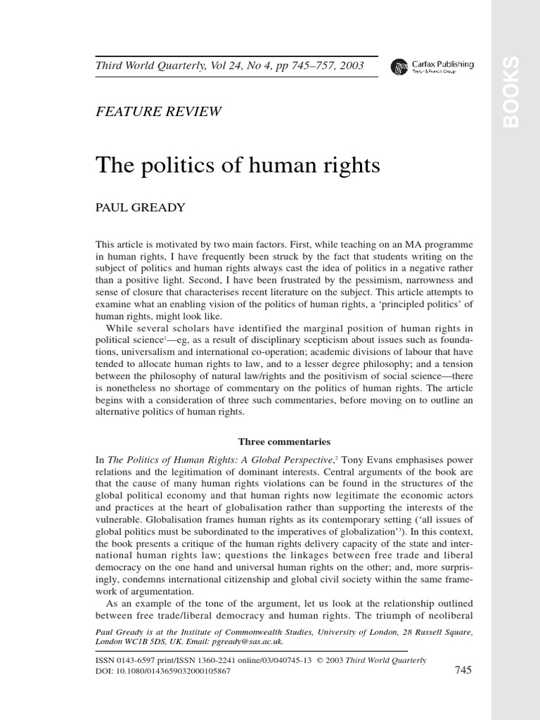 Enabling Politics of Human Rights | PDF | Human Rights | Marxism